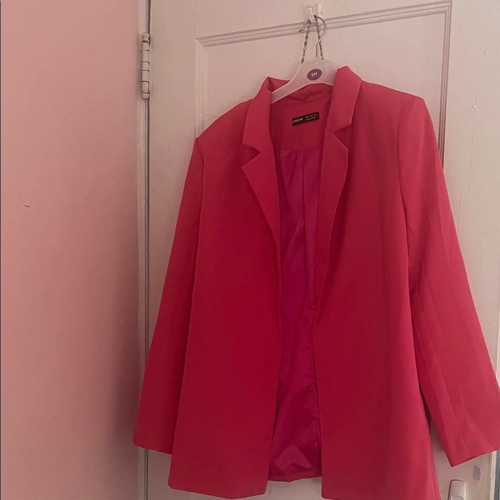 SHEIN Vibrant Pink Blazer